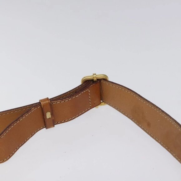 CELINE Macadam Canvas Shoulder Bag PVC Leather Brown Gold Auth BD1027 - Picture 9 of 16